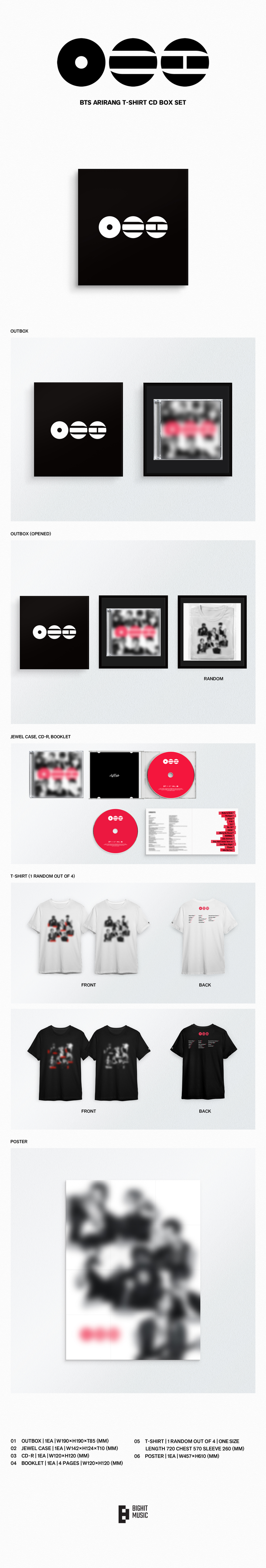 [PRE-ORDER] BTS ARIRANG - T-Shirt CD Box Set